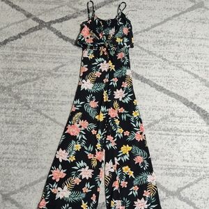 No Boundaries Black Floral Jumper, Size S